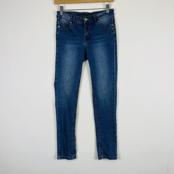 SILVER‎ Lightly Distressed Sasha Skinny Straight Denim Jeans Sz 12 146 cm Girls - Picture 1 of 8